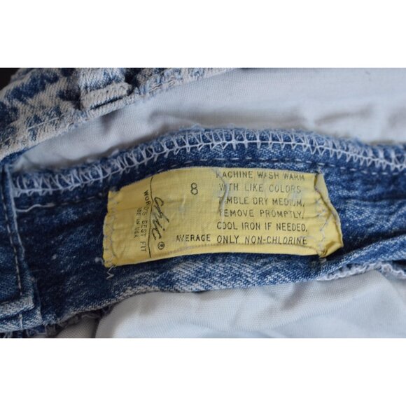Vintage 90s High Waisted Acid Wash Tapered Jeans by CHIC | 26‎ waist - Picture 7 of 10